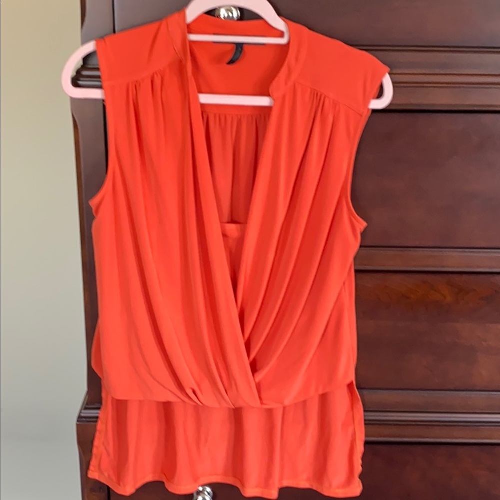 BCBGMaxAzria orange blouse